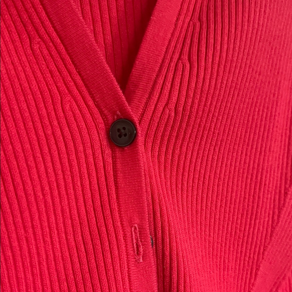 EUC | L | Banana Republic Pink Ribbed Cardigan - Picture 4 of 5